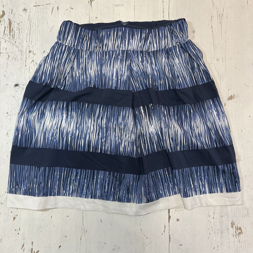 Banana Republic Skirt XS Pockets Blue & White Adorable Lined Elasticated Waist